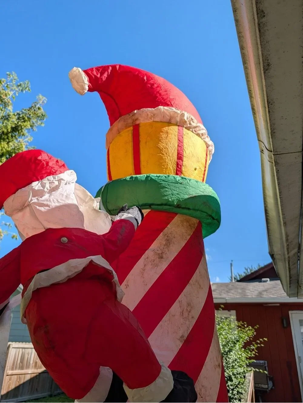 10 Ft Inflatable Lighthouse Lighted Outdoor Yard Christmas Decorations Santa